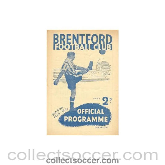 1947 - Brentford vChelsea official programme 15/03/1947 - Collect Soccer