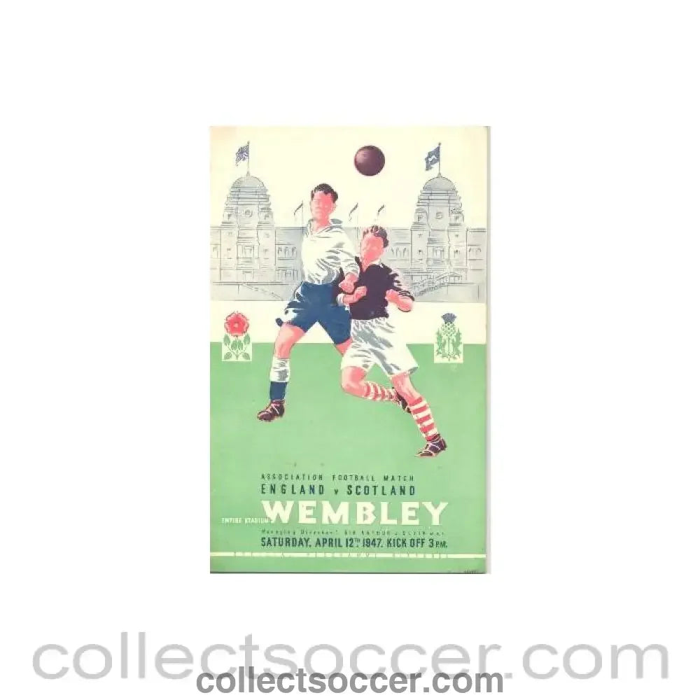 1947 England v Scotland official programme 12/04/1947