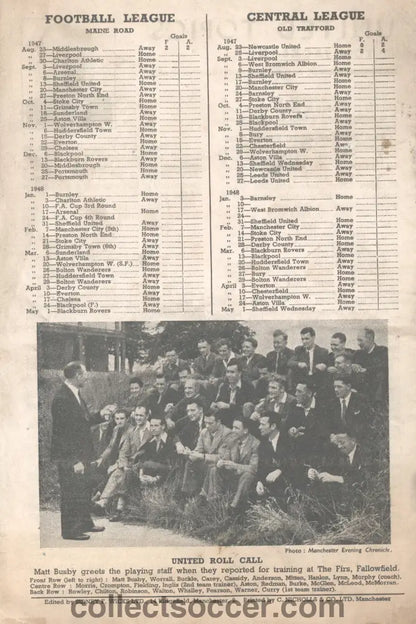 1947 Manchester United v Charlton Athletic Official and Original Programme 30/8/1947