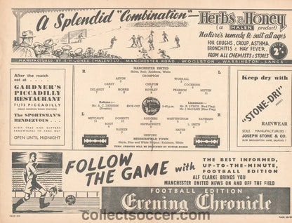 1947 Manchester United v Charlton Athletic Official and Original Programme 30/8/1947