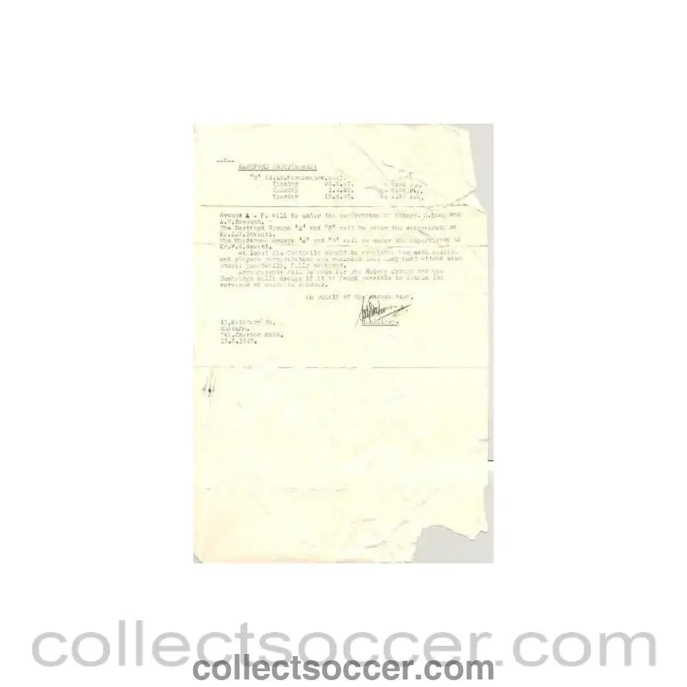 1947 - The Kent County Football Association, Dartford Group fixtures 13/03/1947 - Collect Soccer