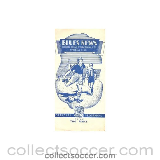 1948 - Birmingham City v Newcastle United official programme 25/12/1948 - Collect Soccer