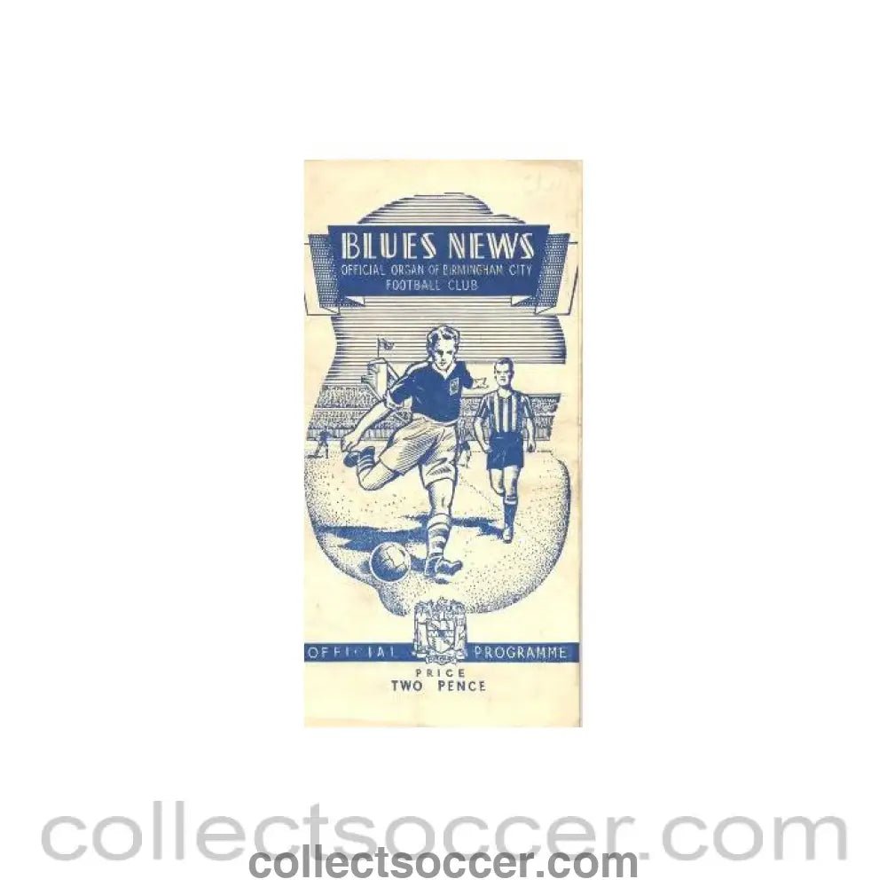 1948 - Birmingham City vChelsea official programme 28/08/1948 - Collect Soccer