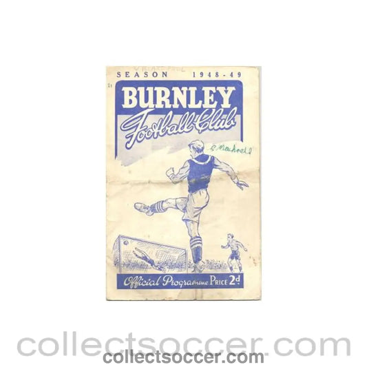 1948 - Burnley v Blackpool official programme 11/12/1948 Football League