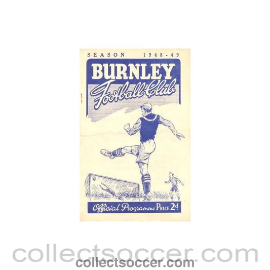 1948 - Burnley v Bolton Wanderers official programme 27/11/1948