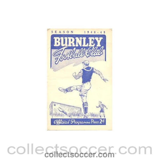 1948 - Burnley v Huddersfield Town official programme 16/10/1948