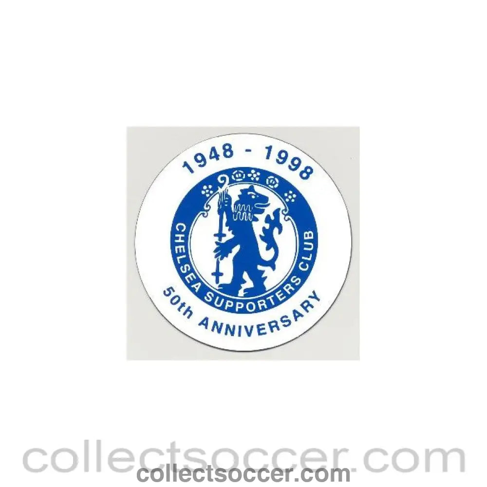1948 - Chelsea round sticker 50th Anniversary 1948-1998