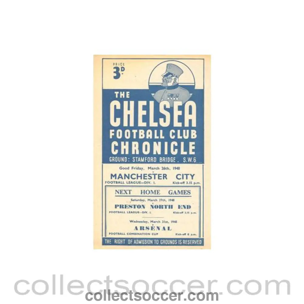 1948 - Chelsea V Manchester City 26/03/1948