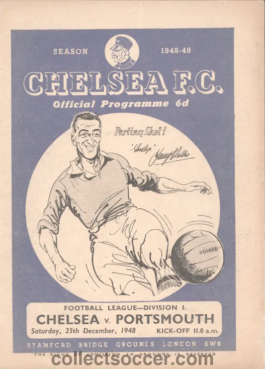 1948 Chelsea v Portsmouth Official Programme 25/12/1948