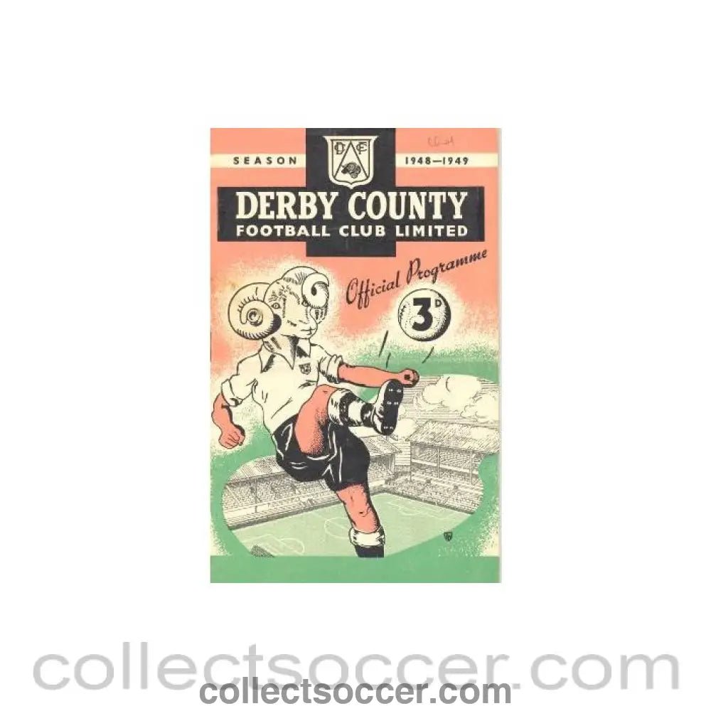 1948 - Derby County vChelsea official programme 23/10/1948 - Collect Soccer