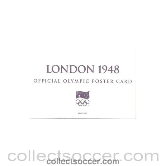 1948 - London 1948 Official Olympic Poster Card - Collect Soccer