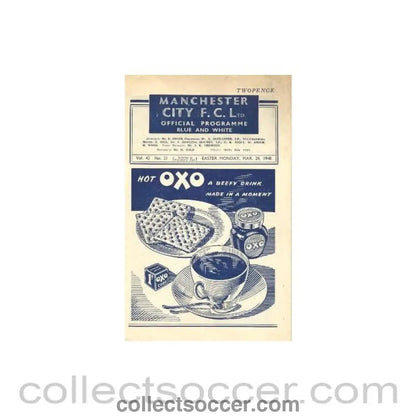 1948 - Manchester City vChelsea official programme 29/03/1948 - Collect Soccer