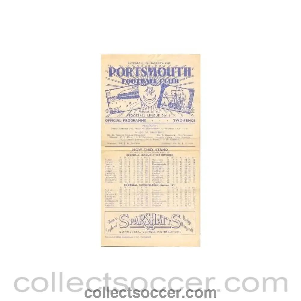 1948 - Portsmouth v Brighton& Hove Albion official programme 10/01/1948 - Collect Soccer