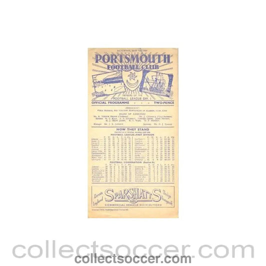 1948 - Portsmouth vChelsea official programme 01/05/1948 - Collect Soccer