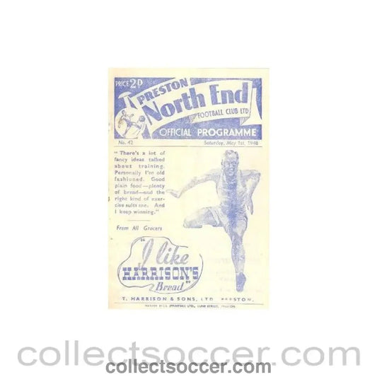 1948 - Preston North End v Blackpool official programme 01/05/1948 - Collect Soccer