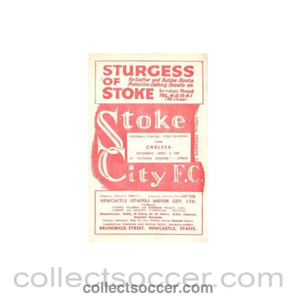 1948 - Stoke City vChelsea official programme 03/04/1948 - Collect Soccer