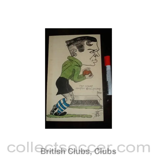 1948 - Ted Sagar - Everton goalkeeper - Caricature 1948