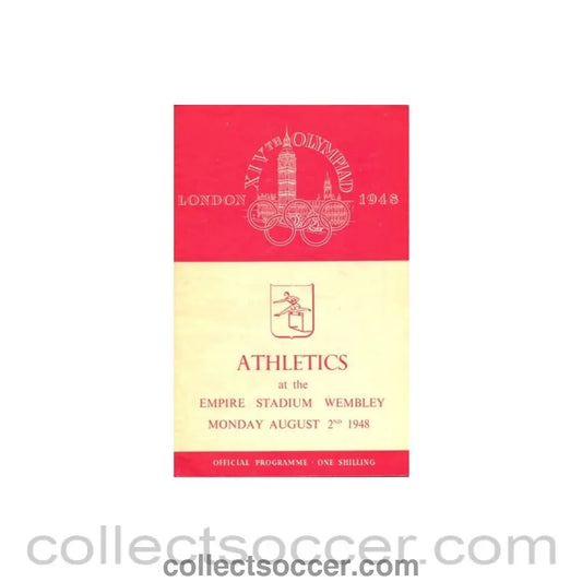 1948 XIVth Olympiad London Empire Stadium Wembley official programme 02/08/1948