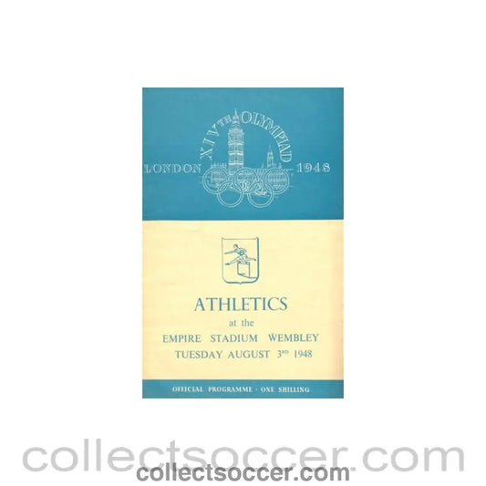 1948 XIVth Olympiad London Empire Stadium Wembley official programme 03/08/1948