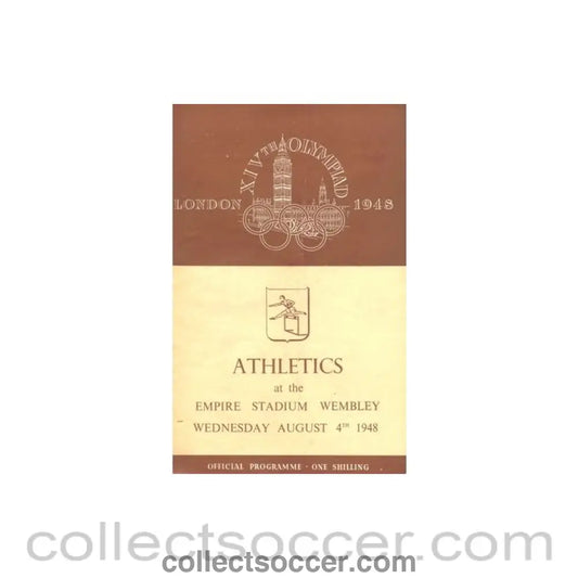 1948 XIVth Olympiad London Empire Stadium Wembley official programme 04/08/1948