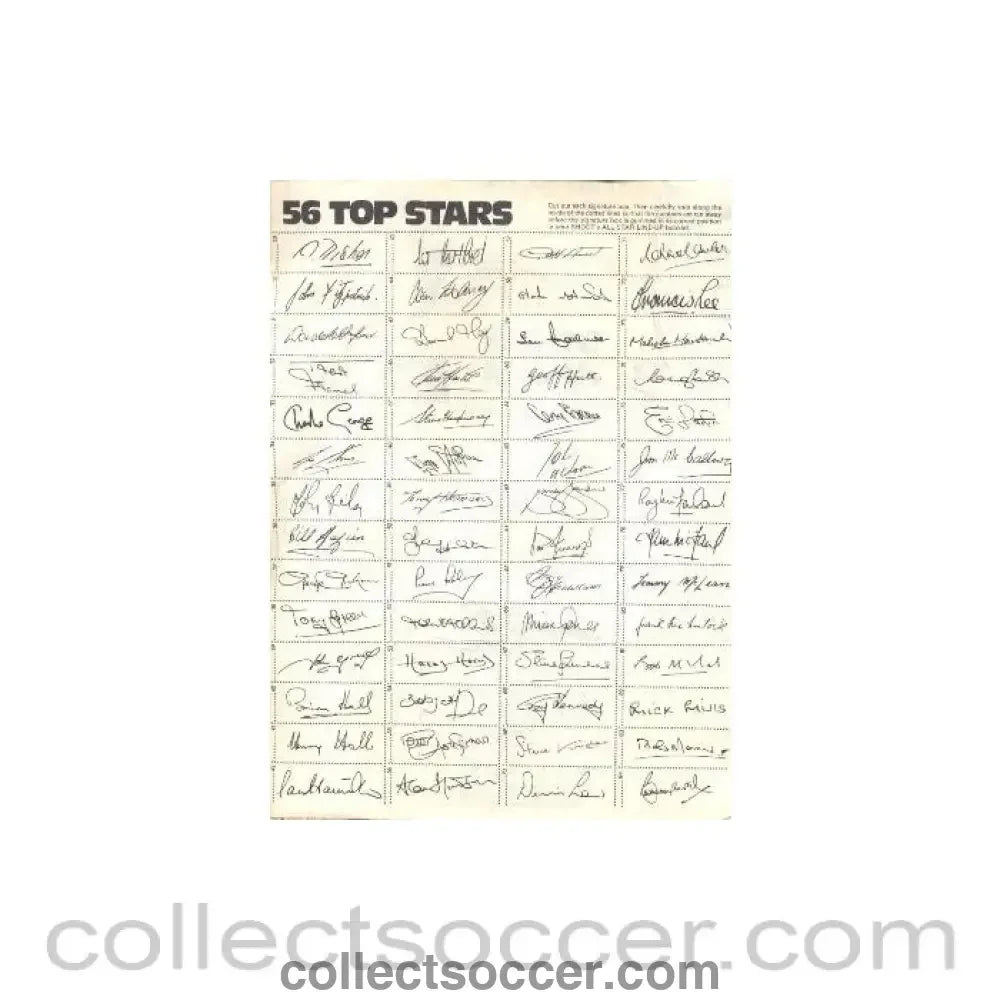 1949 - 56 Top Stars Signatures Facsimile Season 1949 - 1950 - Collect Soccer
