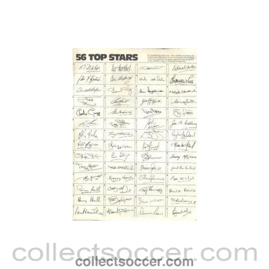 1949 - 56 Top Stars Signatures Facsimile Season 1949 - 1950 - Collect Soccer