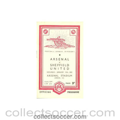 1949 - Arsenal v Sheffield United official programme 15/01/1949 - Collect Soccer