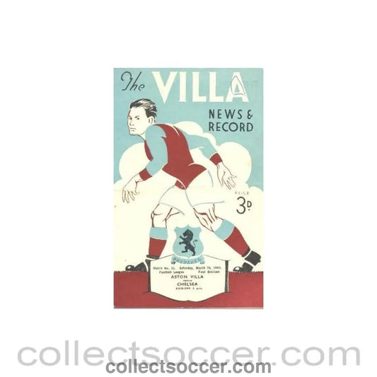 1949 - Aston Villa vChelsea official programme 26/03/1949 - Collect Soccer