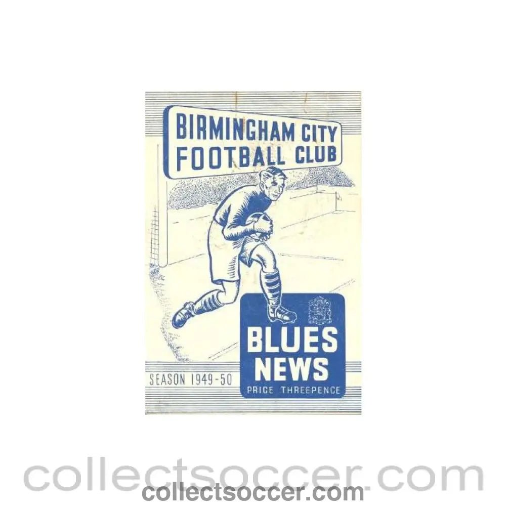 1949 - Birmingham vChelsea official programme 20/08/1949 - Collect Soccer