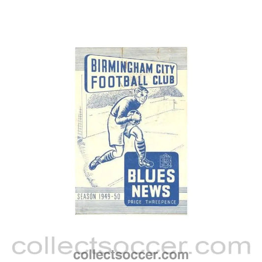 1949 - Birmingham vChelsea official programme 20/08/1949 - Collect Soccer