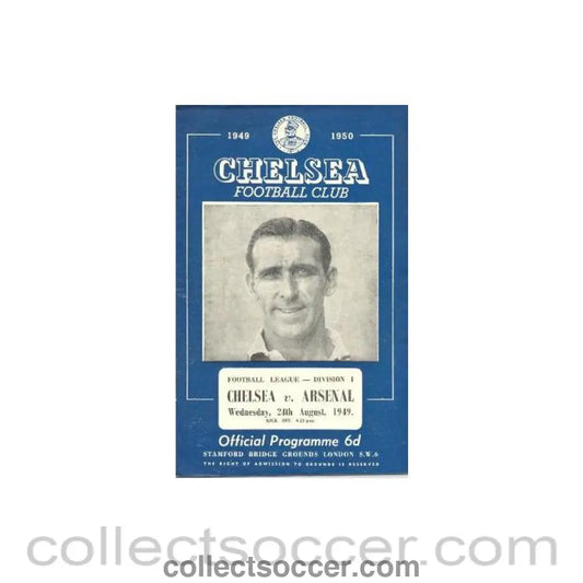 1949 - Chelsea v Arsenal official programme 24/08/1949