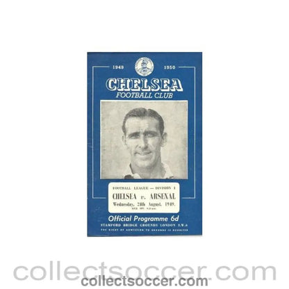 1949 - Chelsea v Arsenal official programme 24/08/1949 - Collect Soccer
