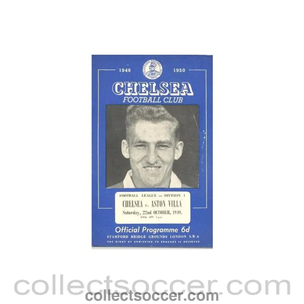 1949 - Chelsea v Aston Villa official programme 22/10/1949 - Collect Soccer