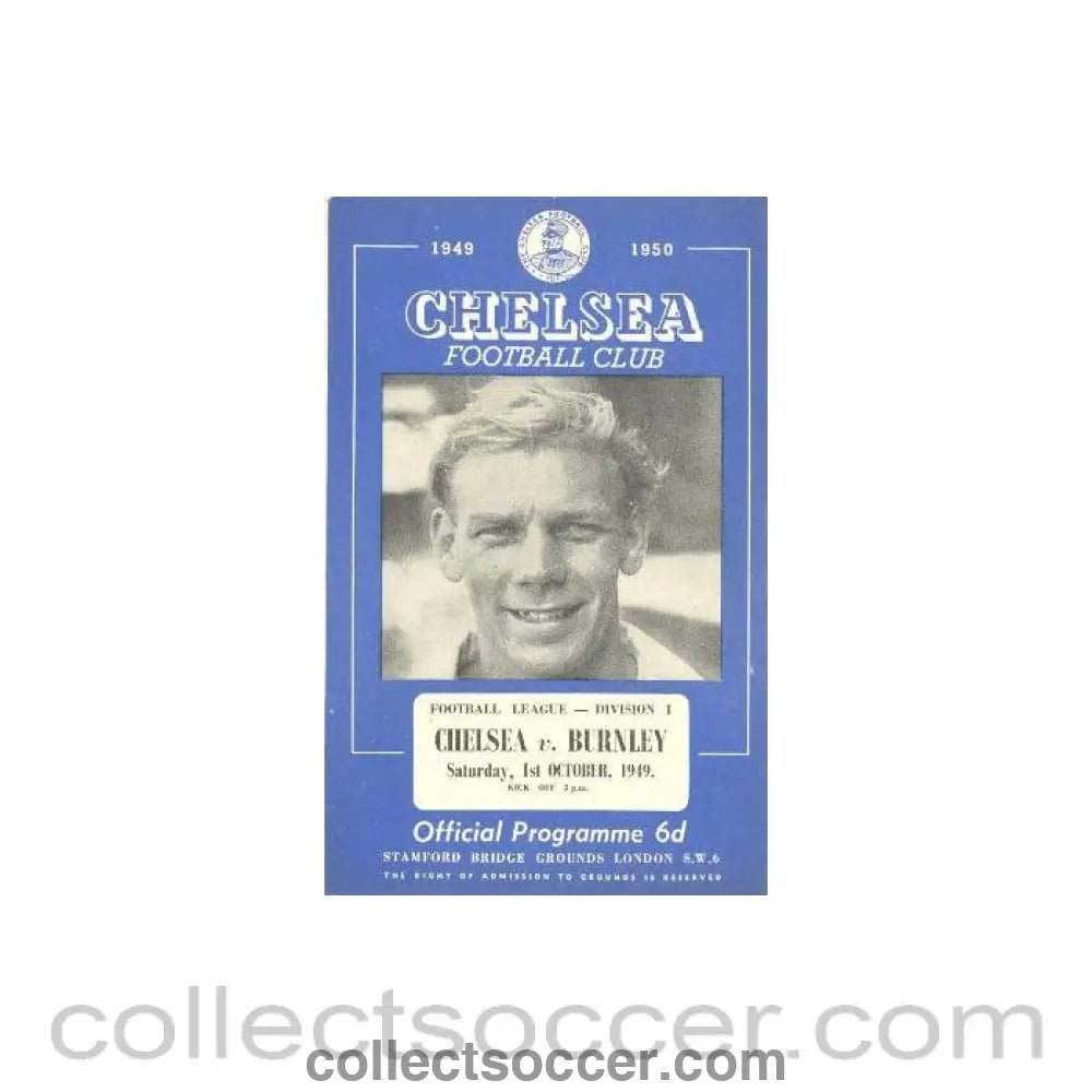 1949 - Chelsea v Burnley official programme 01/10/1949 - Collect Soccer