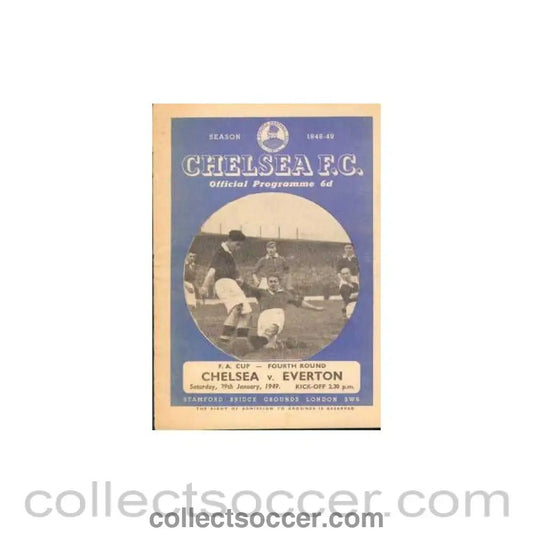 1949 - Chelsea V Everton FA Cup 29/01/1949 - Collect Soccer