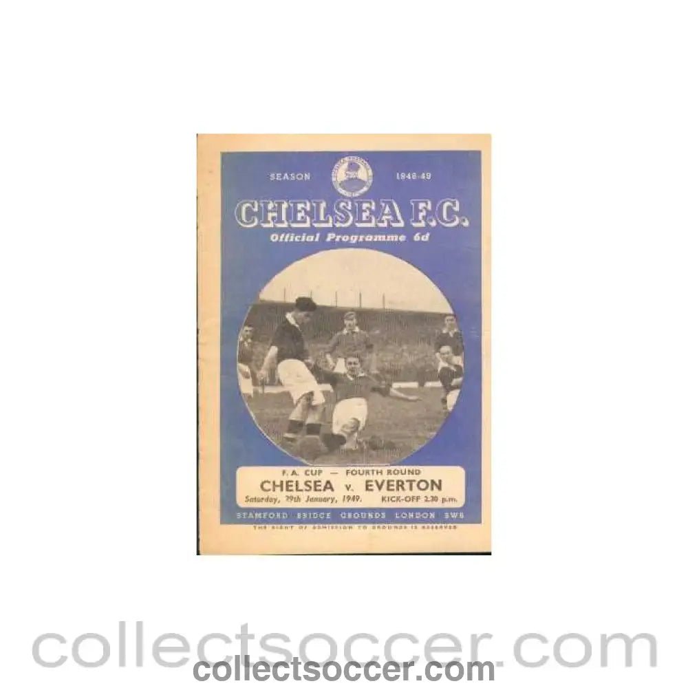 1949 - Chelsea V Everton FA Cup 29/01/1949 - Collect Soccer