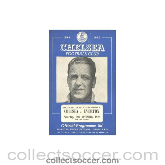 1949 - Chelsea v Everton official programme 19/11/1949