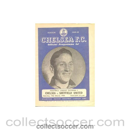 1949 - Chelsea v Sheffield United official programme 19/03/1949