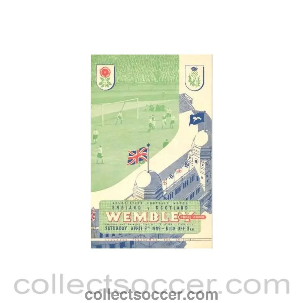 1949 England v Scotland official programme 09/04/1949, different variant - Collect Soccer