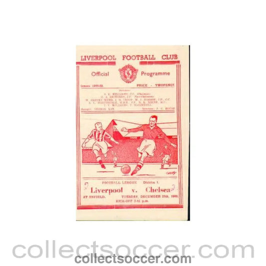 1949 - Liverpool vChelsea official programme 27/12/1949 - Collect Soccer