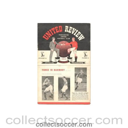 1949 - Manchester United v Newcastle United official programme 03/12/1949 - Collect Soccer