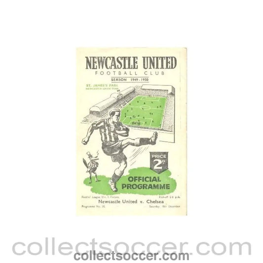 1949 - Newcastle United vChelsea official programme 10/12/1949 - Collect Soccer