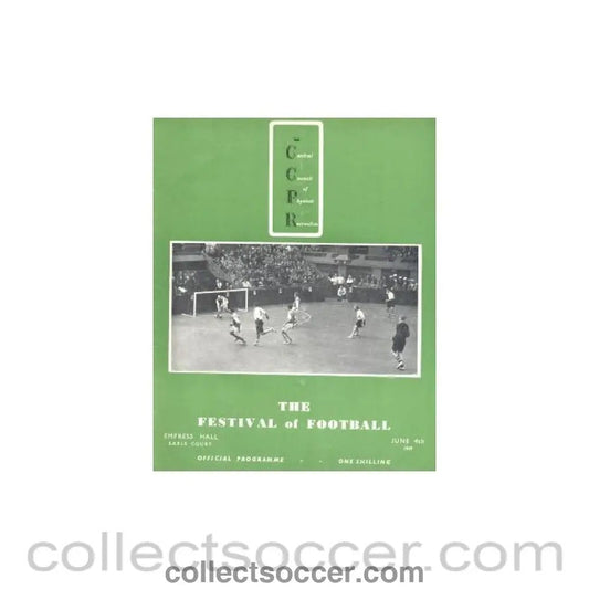 1949 - The Festival of Football official programme at Empress Hall in Earls Court on 04/06/1949 - Collect Soccer