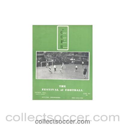 1949 - The Festival of Football official programme at Empress Hall in Earls Court on 04/06/1949 - Collect Soccer