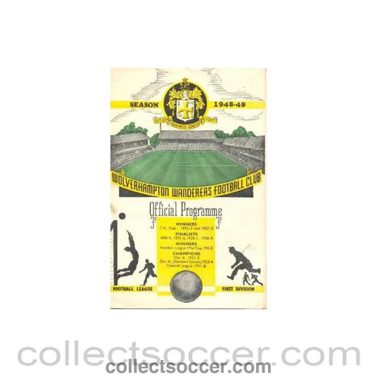 1949 - Wolverhampton Wanderers vChelsea official programme 07/05/1949 - Collect Soccer