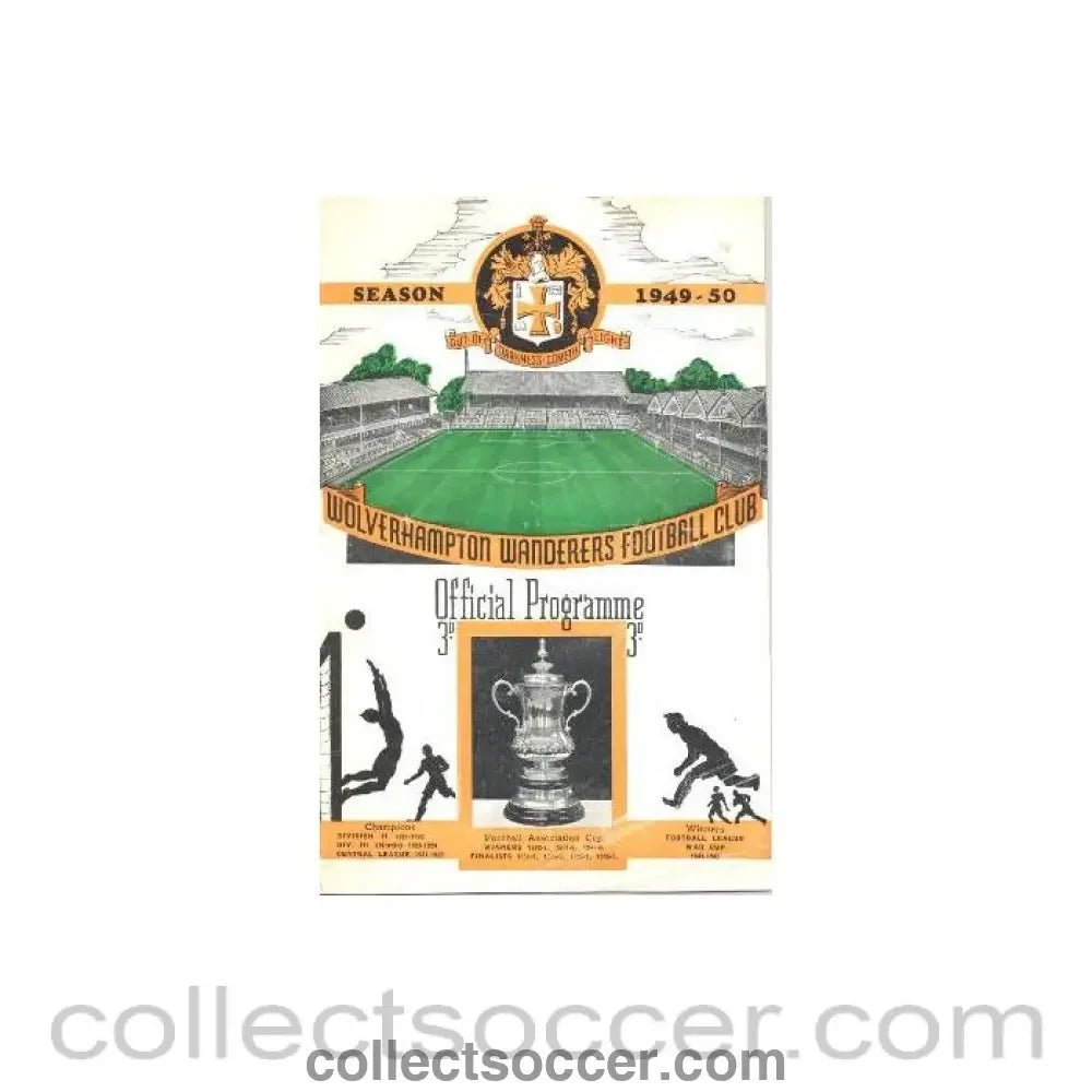 1949 - Wolverhmpton Wanderers v Blackpool official programme 31/12/1949 - Collect Soccer