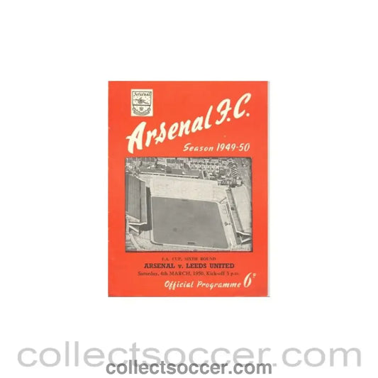 1950 - Arsenal v Leeds United official programme 04/03/1950