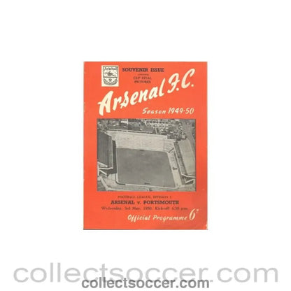 1950 - Arsenal v Portsmouth official programme 03/05/1950 - Collect Soccer