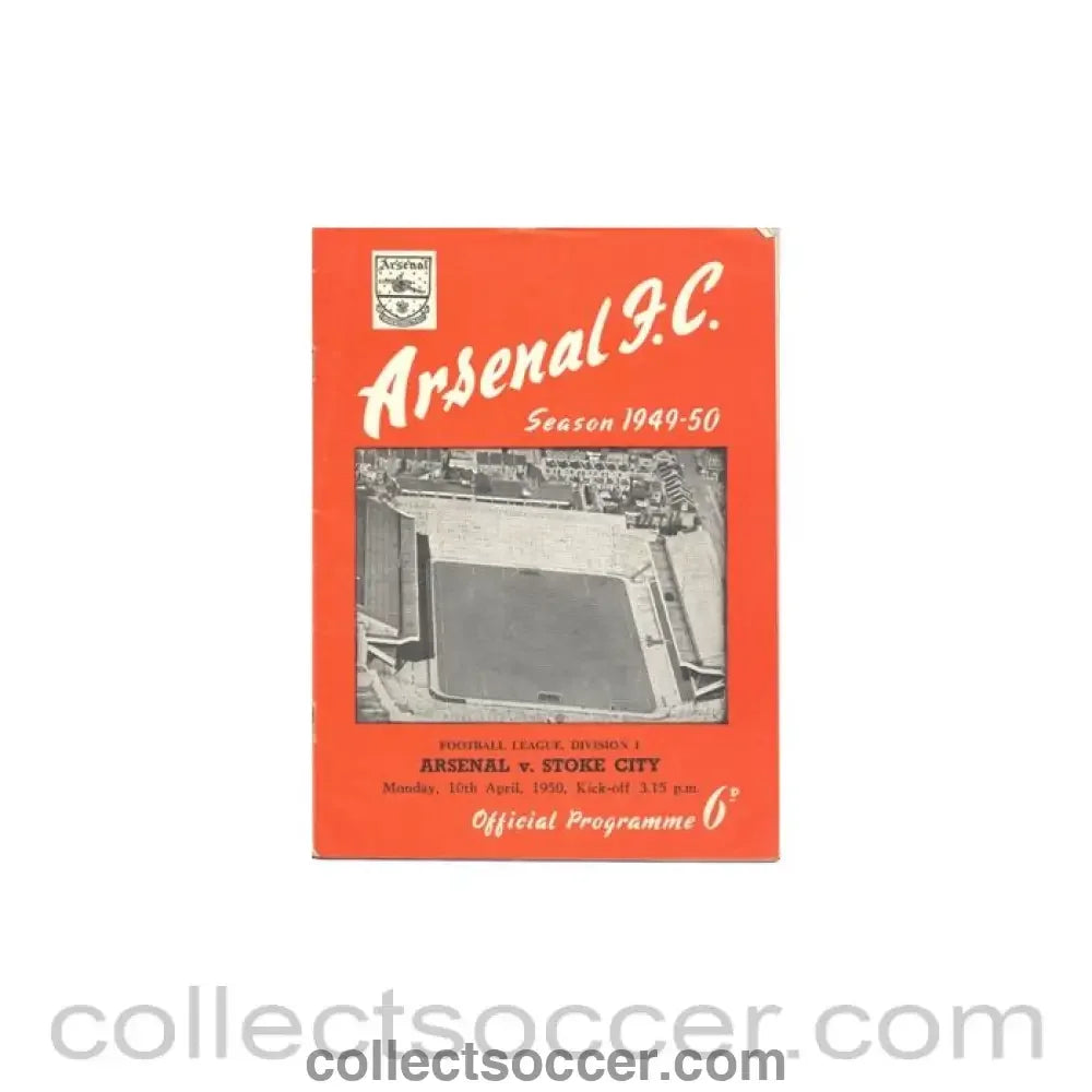 1950 - Arsenal v Stoke City official programme 10/04/1950