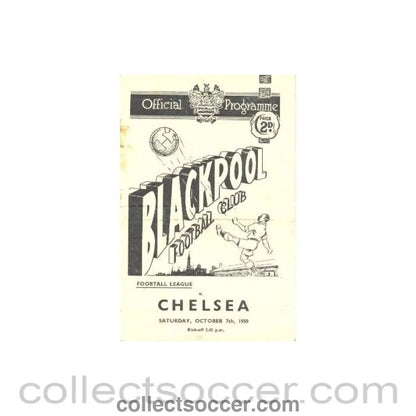 1950 - Blackpool v Chelsea official football programme 07/10/1950 - Collect Soccer
